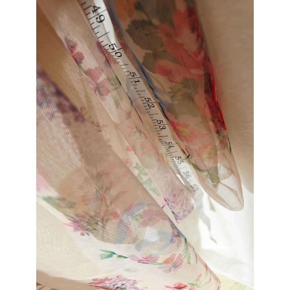 NEW. Baltic Born Katya Long Sleeve Maxi Dress Cream Floral Smocked Waist Medium - Picture 5 of 8